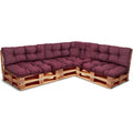 wool home palettenkissen set fuer gartenmoebel 8-teilig gesteppt mit polsterschaumfuellung fuer lounge palettensofa terrasse balkon und garten violett