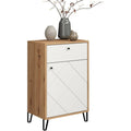 kommode grafico artisan eiche weiss matt b 63 x h 96 cm