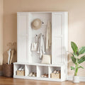 hausprofi garderobe set flur garderoben komplettprogramme mit schuhschrank sitzbank wandgarderobe mit ablage schlafzimmer garderobenset flurmoebel garderobe set weiss 10040170 cm-2