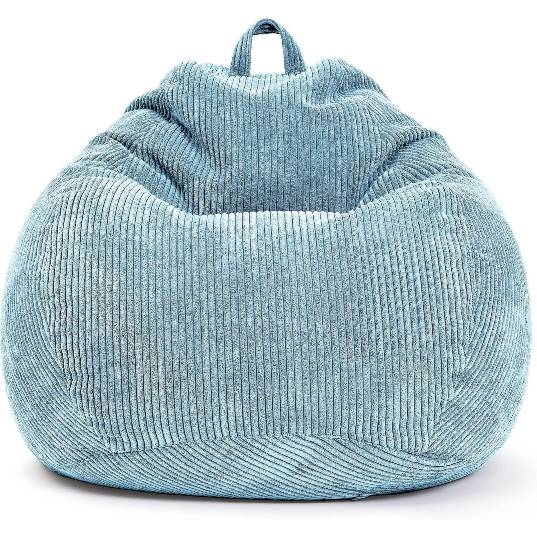 green bean square xl indoor bezug aus kord 90 x 110 cm - ohne fuellung - sitzsackhuelle sitzsackbezug - cord - kuschelig weich robust - waschbar mit innensack - hellblau