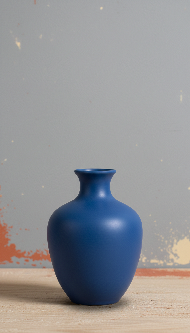 Keramikvase baltisches Blau