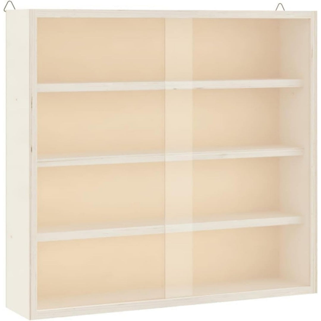 vidaxl sammlervitrine aus holz mit tueren 40x85x37 cm
